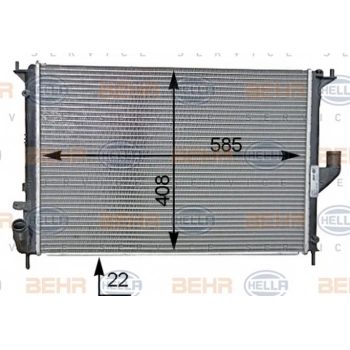 Logan   Sandero 2007  Su Radyatörü Brazıng 585X408X16 (Oem No:8200735039)