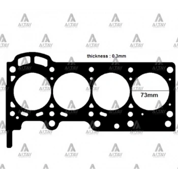 Silindir Kapak Contası Yaris 2006-2011 1.3 2Sz-Fe Sırion Yrv Terios 1.3 Çelik K3-Ve (1 Adet) (Oem No: 11115-23042)