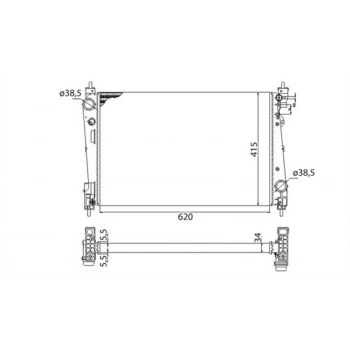 Corsa D Punto Bravo Combo D Doblo 2007  Su Radyatörü  (Oem No:1300287)
