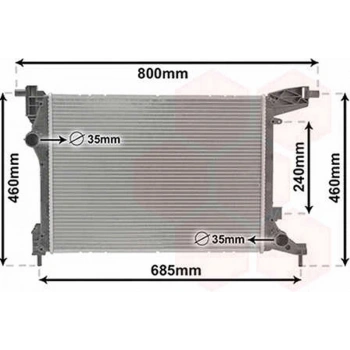 Egea 2015  Su Radyatörü 540X388X16 (Oem No:52052603)