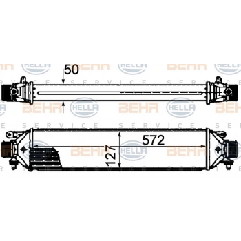 Bravo Punto 2007  Turbo Radyatörü Intercooler 572 X 127 X 50 (Oem No:51783791)