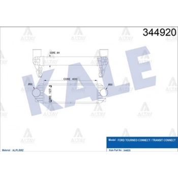 İntercooler (Ara Soğutucu) Connect 2002-2013 1.8 Tdcı (Oem No:7T169L440Ac) (Adet)
