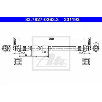 Fiesta 2008  Fren Hortumu Arka  (Oem No:8V512282Ae)