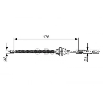 Fiesta Fusion Focus 1998 2011 El Fren Teli Arka Arka : L R Uzunluk : 175 Mm (Oem No:98Ag2A635Ag)
