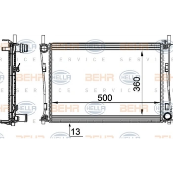 Fiesta Fusion 2002  Su Radyatörü Brazıng Benzınlı (Oem No:4S6H8005Da)
