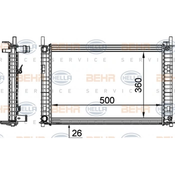 Fiesta Fusion 2002  Su Radyatörü Brazıng Dızel (Oem No:4S6H8005Ca)