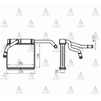 Radyatör Kalorifer B-2500  1997-2006  Ranger  1998-2006 (1 Adet) (Oem No: Ub39-61-A10)