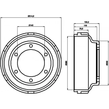 Transit V184 2001  Kampana Arka Cıft Teker (Oem No:Yc1W1126Ed)