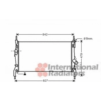 Transit V347 2006  Su Radyatörü Klimalı   Brazıng 26 Mm Kalın Tıp (Oem No:6C118005Cd)