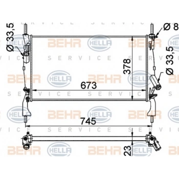 Transit V 347 2006 2009 Su Radyatörü Klımasız Brazıng (Oem No:6C118005Ad)