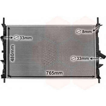 Transit V 362 V 363 2012  Su Radyatörü Brazıng (100 125 135 140 155 Ps) (Oem No:Bk218005Cc)