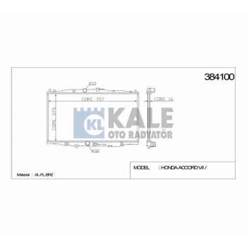 Radyatör Su Accord 2003-2008 2.0Cc (At) (1 Adet) (Oem No: 19010-Rba-901)