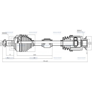 Aks Komple Ön City 2009-2012 Sağ Benzinli A-T 1.4 570Mm (Oem No:44305-Tf6-N01) (Adet)