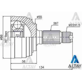 Aks Kafası Dış Civic 1992-1996 Euro Absli 26X55X32 (Oem No:44011-St7-J70) (Adet)