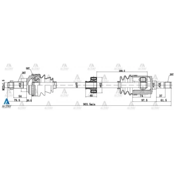 Aks Komple Ön Civic 1996-2000 Sol Absli Uzun (Oem No:44010-S04-951) (Adet)