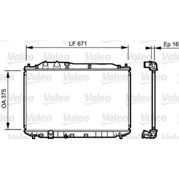 Civic 2005 2012 Su Radyatörü Manuel Kalın Tip 375X668X26 (Oem No:19010Rnaa01)