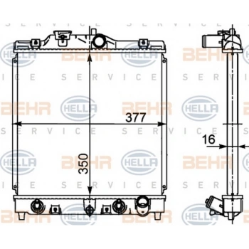 Civic 95 00 Su Radyatörü Otomatik 350X349X16 (Oem No:19010P03903)