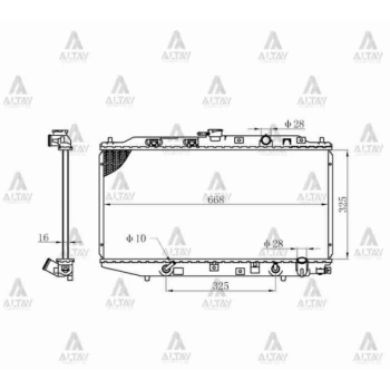 Su Radyatörü Civic 1988-1991 16Mm (At) (Oem No:19010-Pm3-901) (Adet)