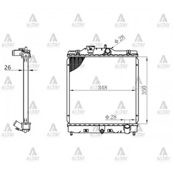Su Radyatörü Civic 1992-2000 26Mm (Mt) (Oem No:19010-P01-003) (Adet)