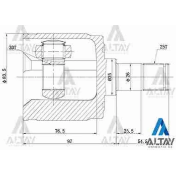 Aks Kafası İç Civic Crx 25X35X30 (Oem No:44310-Sk3-E50) (Adet)