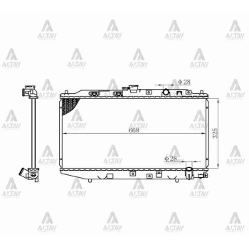 Su Radyatörü Civic 1988-1991 Crx 16Mm (Mt) (Oem No:19010-Pm4-003) (Adet)