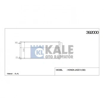 Radyatör Klima Jazz 2002-2008 (Büyük Tip) 755X330X16 (1 Adet) (Oem No: 80110-Saa-013)