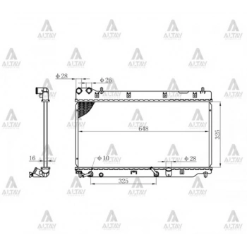 Su Radyatörü Jazz 2002-2008 (Büyük Tip) 16Mm (At) (Oem No:19010-Pwa-J51) (Adet)