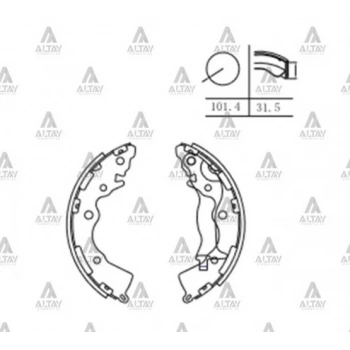 Fren Balata Arka Accent 06-11 Era  İ30  Ceed  Rio 05= Pabuç (1 Adet) (Oem No: Spkı-070)