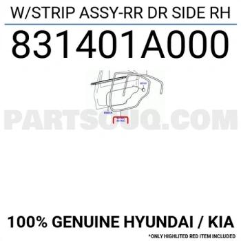 Kapı Toz Lastiği Accent 2000-2005 Arka Sağ Oem No: 83140-1A000