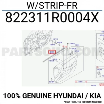 Accent Blue 2011  Fitil Kapı Sıyırıcı Ön İç   Sol  (Oem No:822311R0004X)