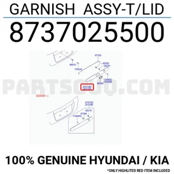 Accent Adm 2003 2005 Plaka Bakaliti Bagaj Çıtası (Oem No:8737025500)