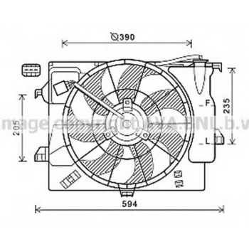 Accent Blue 2011  Fan Motoru (Komple)   Klimasız (Fan Motor Assy) (Oem No:253801R000)