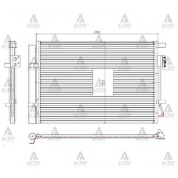 Radyatör Klima Accent 2011-2014 Blue  Rio 2012-2014 Benzinli (1 Adet) (Oem No: 97606-1R000)