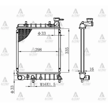 Su Radyatörü Accent 2000-2002 1.3 - 1.5 (Mt) (Oem No:25310-25050) (Adet)