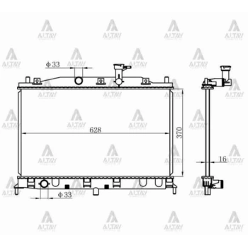 Su Radyatörü Accent 2006-2011 Era Benzinli (Mt) (Oem No:25310-1E000) (Adet)