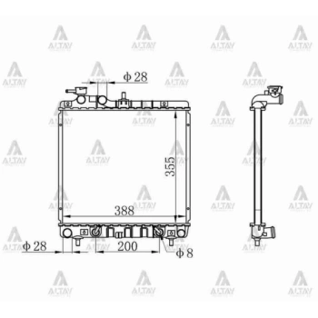 Su Radyatörü Atos 1998-2002 (At) (Oem No:25310-02150) (Adet)