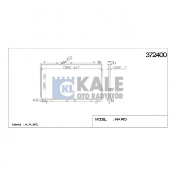 Radyatör Su Elantra  1996-2001 (Mt) (1 Adet) (Oem No: 25310-29000)
