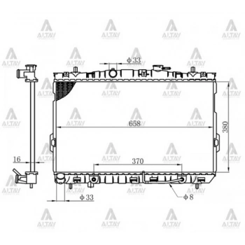 Su Radyatörü Elantra 2001-2007 (At) (Oem No:25310-2D210) (Adet)