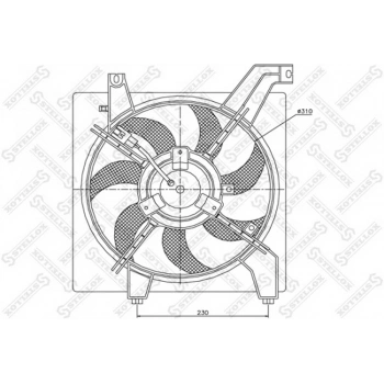 Elantra Getz 2000 2006 Fan Motoru (Komple) (Oem No:253802D000)