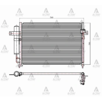 Radyatör Klima Getz 2003-2011 Benzinli (1 Adet) (Oem No: 97606-1C100)