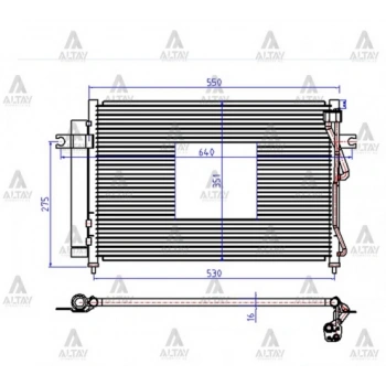 Radyatör Klima Getz 2003-2011 Dizel (1 Adet) (Oem No: 97606-1C300)