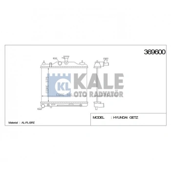 Radyatör Su Getz 2003-2011 Benzinli (At) (1 Adet) (Oem No: 25310-1C150)