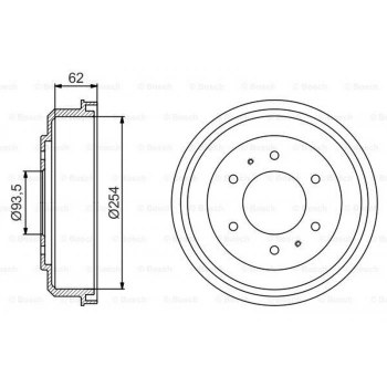 H100 Mın 1994 2008 Kampana Arka 254 Mm (Oem No:5276144000)