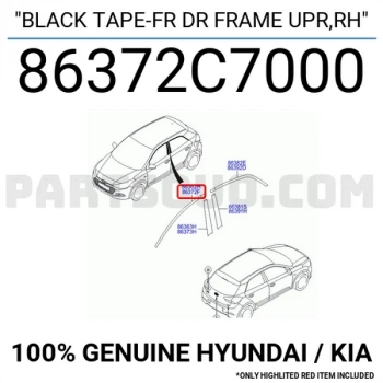 Şerit Kapı İ20 2014- Ön Üst Sağ  Oem No: 86372-C7000