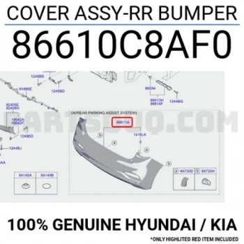 İ20 2018  Tampon Arka Komple (Oem No:86610C8Af0)