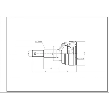 Aks Kafası İ20 0811 1.2-1.4 Benz. Dış Absli 25X21