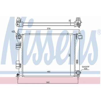 İ20 2012 2014 Su Radyatörü M T 480X385X26 (Oem No:253104P700)