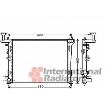 İ30 Elantra 2007 2012 Su Radyatörü Brazıng A T 600X438X16 (Oem No:253102H050)