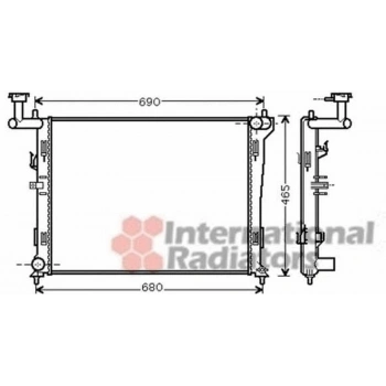 İ30 Elantra Ceed 2007 2012 Su Radyatörü M T 600X438X16 (Oem No:253102H000)