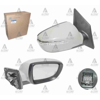 Ayna Dış Dikiz İx35 2010-2015 Elektrikli Sinyalli Isıtmalı Otomatik Katlanır Sağ (1 Adet) (Oem No: 87620-2S390)
